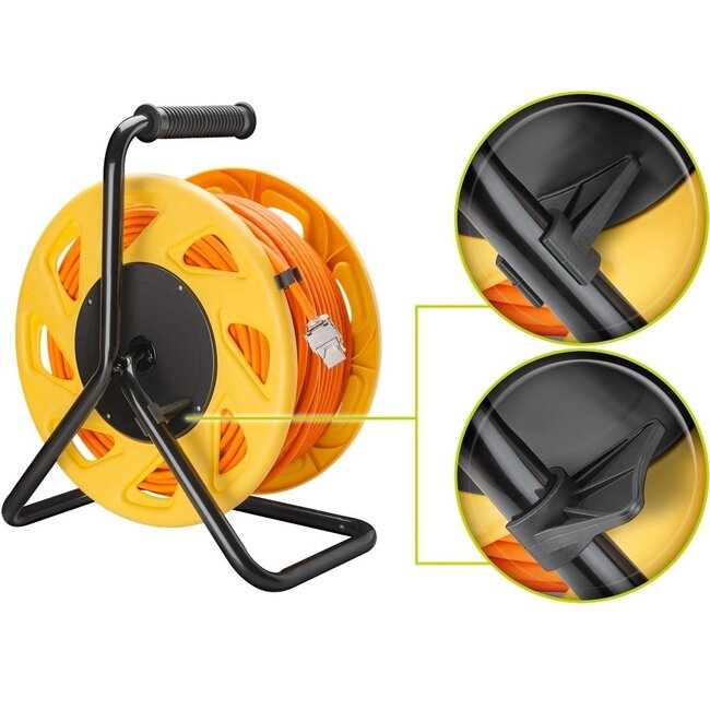 S/FTP CAT7a 10-Gigabit Netzwerkkabelrolle / Orange - LSZH - 90 Meter