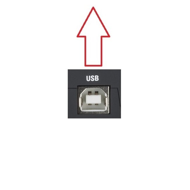 USB-B auf USB-B Adapter - rechtwinklig nach oben - USB2.0 / schwarz