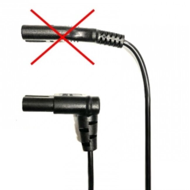 C7 (rechtwinklig oben/unten) - CEE 7/16 (gerade) Stromkabel - 2x 0,75mm² / Schwarz - 2 Meter