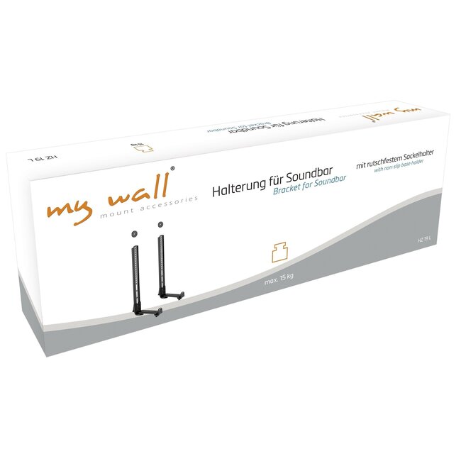 My Wall Soundbar Halterung - schraubenlos (4-18 cm tief) / schwarz
