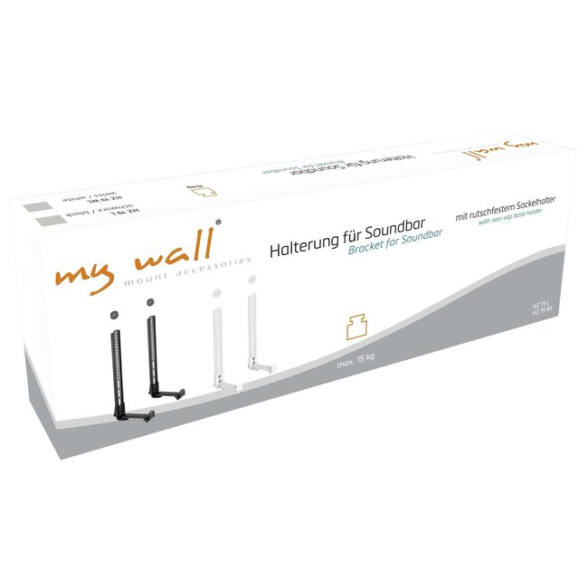 My Wall Soundbar Halterung - schraubenlos (4-18 cm tief) / weiß