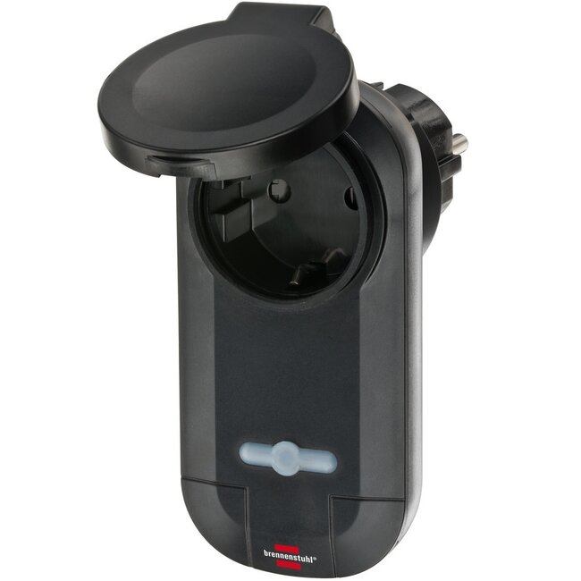 Brennenstuhl Comfort-Line RC CE1 0201 Funk-Schaltset - 2 Kontakte mit Fernbedienung - für Außen (IP44) / Schwarz