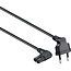 C7 (rechts/links gewinkelt) - CEE 7/16 (oben/unten gewinkelt) Netzkabel - für Sonos u.a. - 2x 0,75mm² / schwarz - 1,5 m