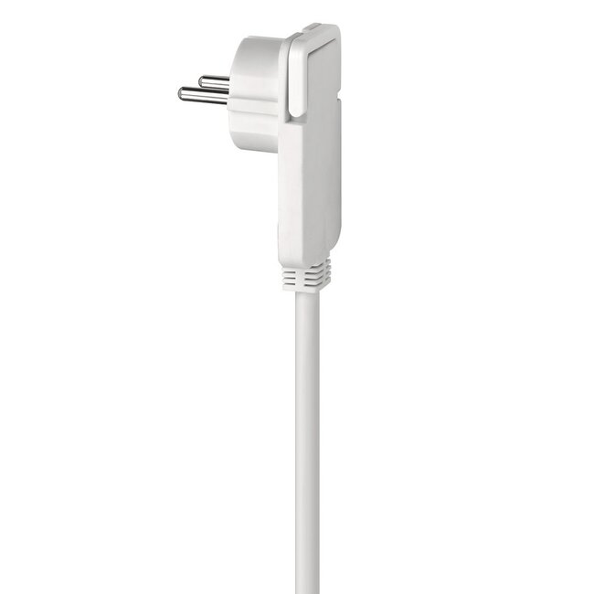 Brennenstuhl CEE 7/7 Flach/Rechts Winkel - 2x CEE 7/3 Verlängerungskabel mit Verteiler - 3x1,5mm² Weiß - 10m