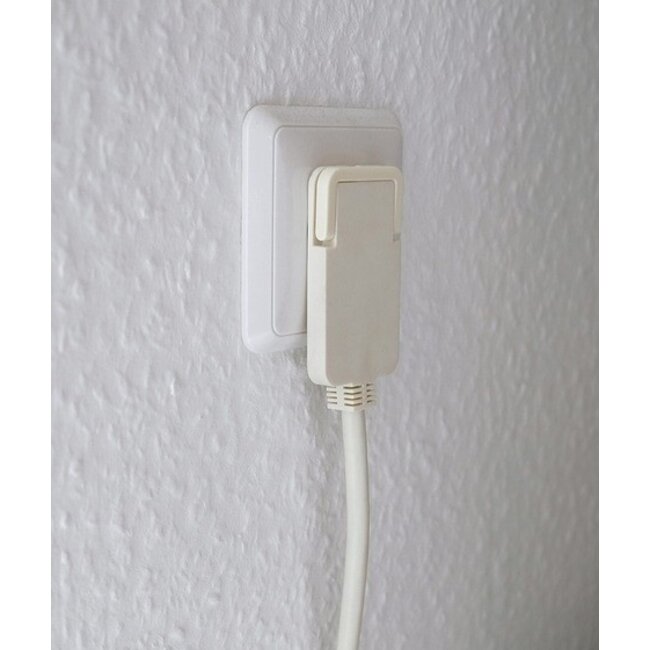 Brennenstuhl CEE 7/7 Flach/Rechts Winkel - 2x CEE 7/3 Verlängerungskabel mit Verteiler - 3x1,5mm² Weiß - 5m