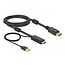Premium HDMI-auf-DisplayPort Aktives Kabel - HDMI 1.4 / DP 1.2 (4K 30Hz) - USB-A Stromversorgung - Schwarz - 2 Meter