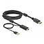 Premium HDMI-auf-DisplayPort Aktives Kabel - HDMI 1.4 / DP 1.2 (4K 30Hz) - USB-A Stromversorgung / Schwarz - 5 Meter