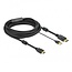 Premium HDMI-zu-DisplayPort Aktives Kabel - HDMI 1.4 / DP 1.2 (4K 30Hz) - USB-A Stromversorgung / Schwarz - 7 Meter