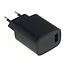 USB-Heimladegerät mit 1 Port - gerade - 1A / schwarz