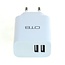 USB-Heimladegerät mit 2 Anschlüssen - gerade - 2,4A / weiß