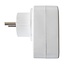 Durchgangsstecker mit USB-Ladegerät - 1 Kontakt + 2 USB-A Anschlüsse - kompakt - 2,1A / weiß
