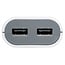 USB Heimladegerät mit 2 Ports - Smart IC - 2,4A / Weiß - 1,5 m