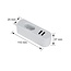 USB-Heimladegerät mit 2 Ports und Euro CEE 7/16 Stecker - 2,4A / Weiß - 1,4 m