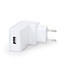 USB-Heimladegerät mit 1 Port - rechtwinklig - 2,1A / weiß