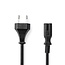 Nedis C7 Stromkabel gerade - CEE 7/16 Stecker - 2x 0,75mm² - Schwarz - 2 Meter