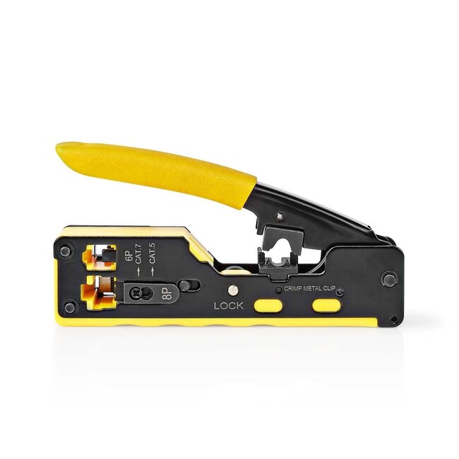 Nedis Profi-Crimpzange für RJ45, RJ12 & RJ11 Steckverbinder / Metall