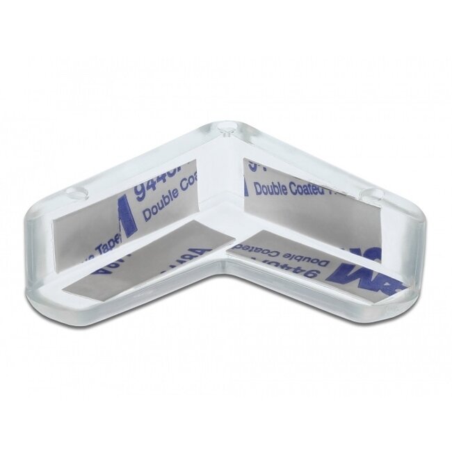 Eckschutz mit selbstklebendem Pad - 40 x 40 x 13 mm / transparent