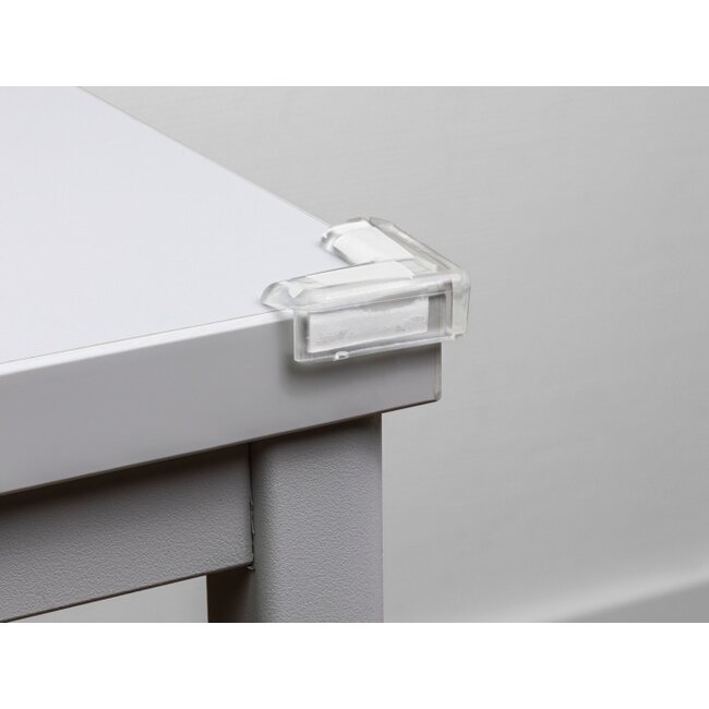 Eckschutz mit selbstklebendem Pad - 40 x 40 x 13 mm / transparent