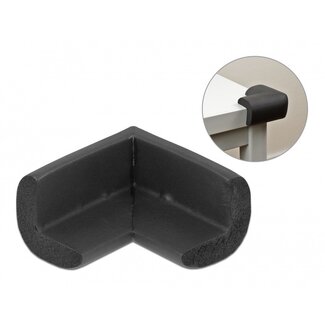 DeLOCK Eckschutz mit selbstklebendem Pad - 56 x 56 x 33 mm / schwarzer Schaum