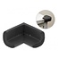 Eckschutz mit selbstklebendem Pad - 56 x 56 x 33 mm / schwarzer Schaum