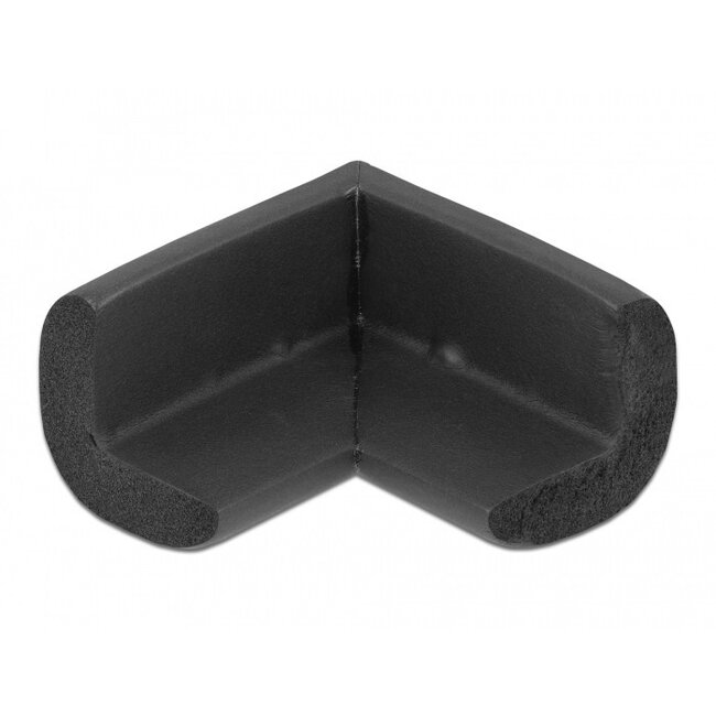 Eckschutz mit selbstklebendem Pad - 56 x 56 x 33 mm / schwarzer Schaum