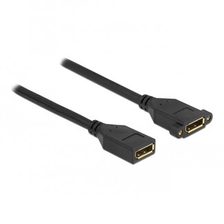 DeLOCK DisplayPort Einbaubuchse (m-m) Version 1.2 (4K 60Hz) Schwarz 0,30 m
