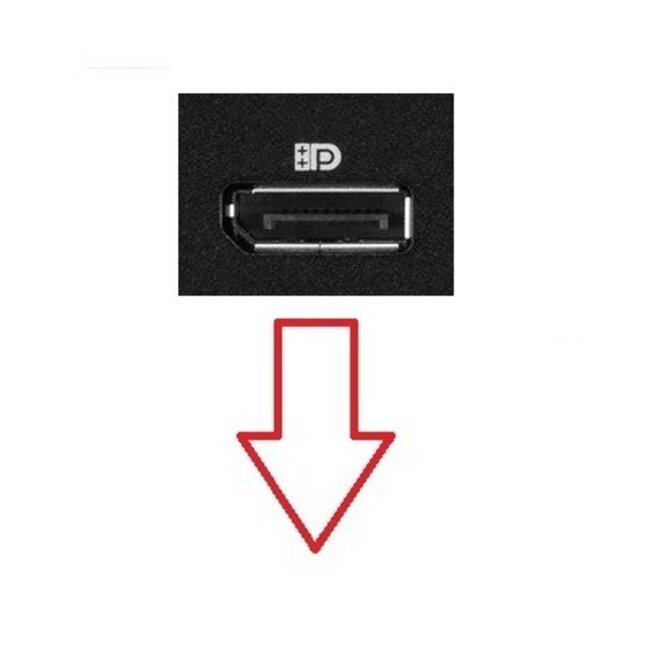 Premium DisplayPort-Kabel - 90° nach unten - Version 1.4 (5K/8K 60Hz) - Schwarz - 3 Meter