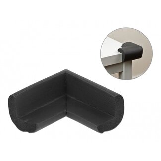 DeLOCK Eckschutz mit selbstklebendem Pad - 70 x 67 x 35 mm / schwarzer Schaum