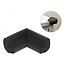 Eckschutz mit selbstklebendem Pad - 70 x 67 x 35 mm / schwarzer Schaum