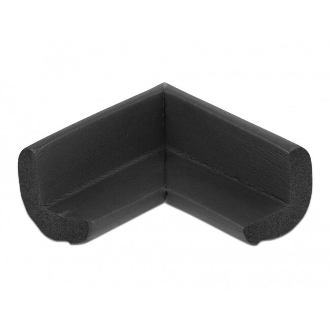 Eckschutz mit selbstklebendem Pad - 70 x 67 x 35 mm / schwarzer Schaum