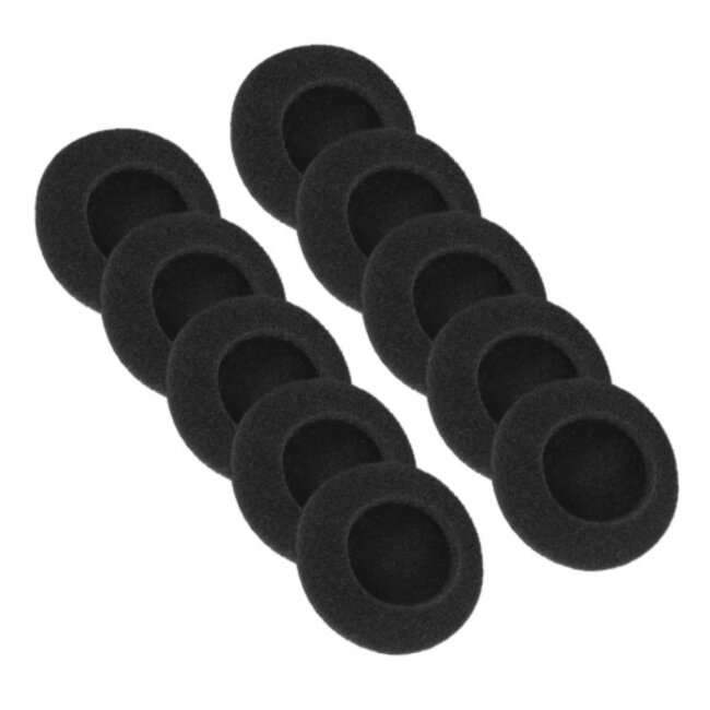 Ohrpolster für Kopfhörer - Universal - 60 mm - 10 Stück - Schwarz