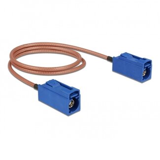 DeLOCK Fakra C (v) Antennenkabel RG316 50 Ohm Transparent 0,5m