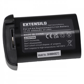 Extensilo Kameraakku kompatibel mit Canon LP-E4 / 3350 mAh