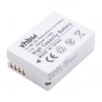 VHBW Kameraakku kompatibel mit Canon NB-10L / 700 mAh