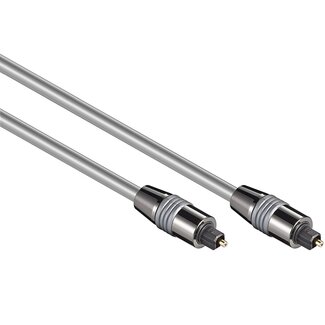MaxTrack Digitale optische Toslink Audiokabel - 6mm Silber - 3 Meter