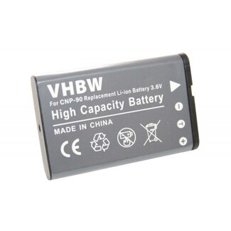 VHBW Kameraakku kompatibel mit Casio NP-90 / 1300 mAh