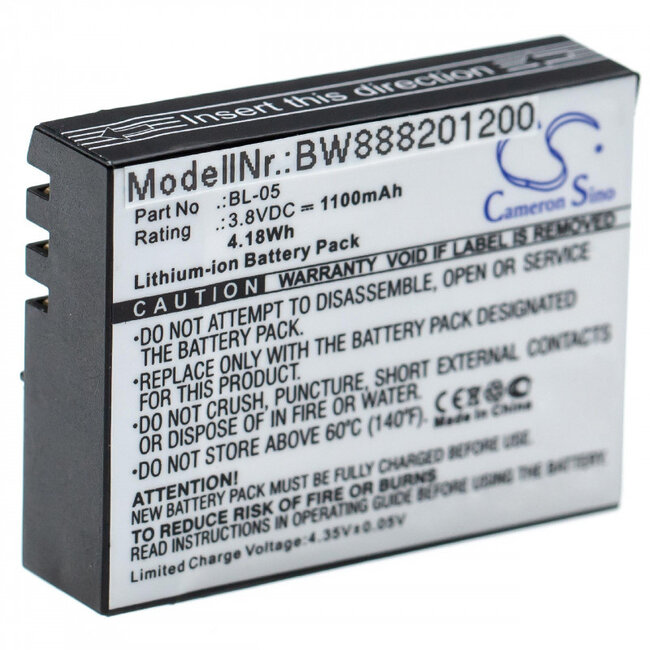 Kameraakku kompatibel mit Ezviz S5 Plus - ersetzt BL-05 / 1100 mAh