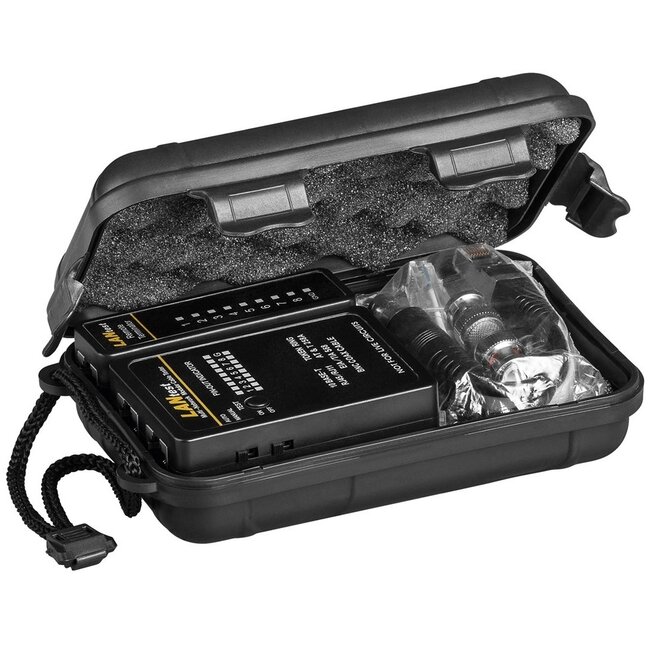 Goobay LAN-Multikabeltester für Koax- und Netzwerkkabel - RJ45, RJ12, RJ11 & BNC