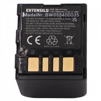 Extensilo Kameraakku kompatibel mit JVC BN-VF714U / 1500 mAh