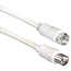 F-Stecker (m) - IEC-Stecker (m) Koaxialkabel weiß - 3 Meter