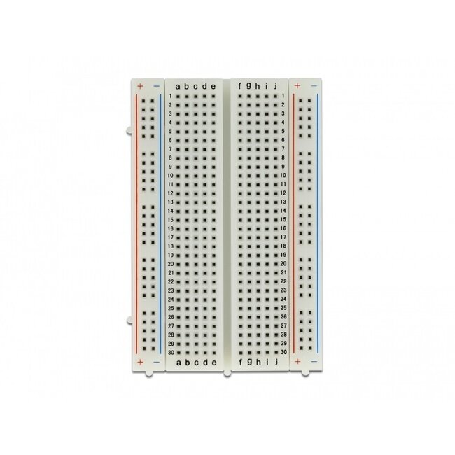 Breadboard mit 300/100 Steckpunkten / Weiß