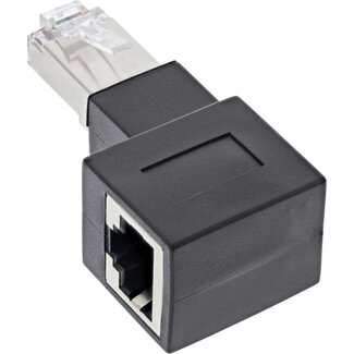 InLine STP CAT6a 10G RJ45 Winkeladapter rechts schwarz