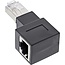 STP CAT6a 10G RJ45 Winkeladapter rechts schwarz