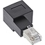 STP CAT6a 10G RJ45 Winkeladapter rechts schwarz