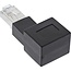 STP CAT6a 10G RJ45 Winkeladapter links schwarz