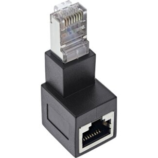 InLine STP CAT6a 10G RJ45 Winkeladapter - Aufwärts / Schwarz