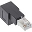 STP CAT6a 10G RJ45 Winkeladapter - Aufwärts / Schwarz