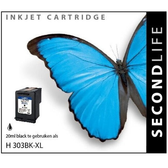 SecondLife Schwarz Tintenpatrone für HP 303 XL