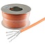 S/FTP CAT7 10 Gigabit 1000 MHz Netzwerkkabel starre Leiter AWG23 LSZH Orange - 100 Meter