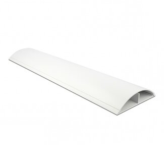 DeLOCK Kunststoff Kabelkanal halbrund mit selbstklebendem Streifen - 100 x 11,9 cm / weiß